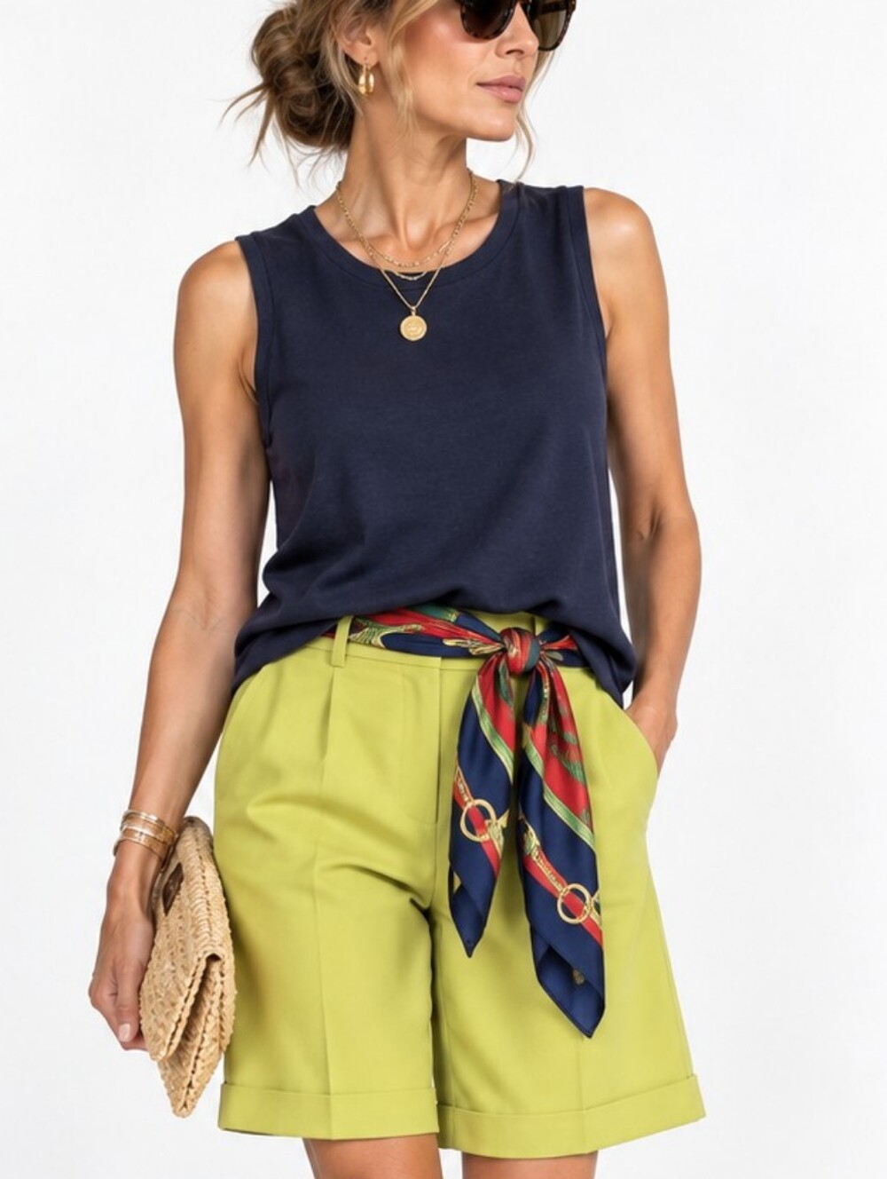 Cabi Tank Navy Blue Sleeveless Top 5200